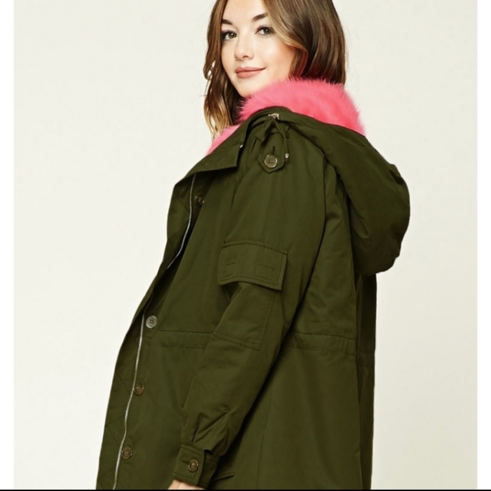 Forever 21 Faux Fur Lined Parka